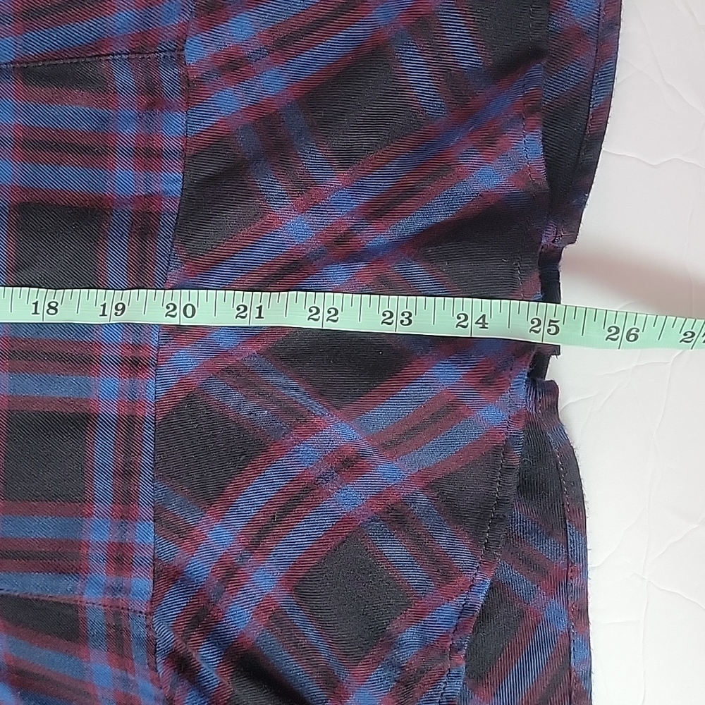 CABI Moody Plaid Button Up Flowy Peplum Tunic Shirt/M. - Picture 6 of 12